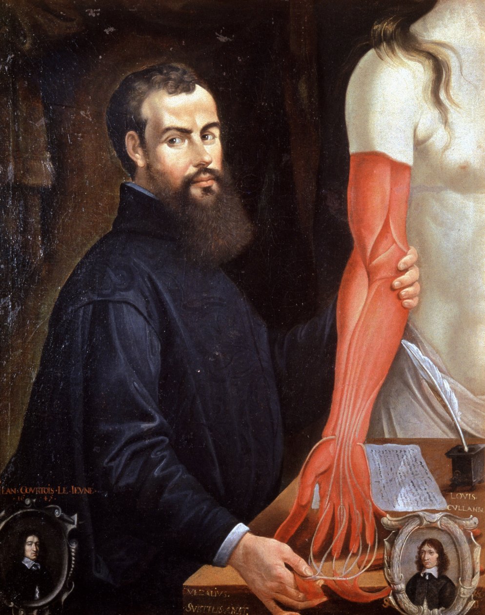 Andre Vesale (1514-1564) flamandzki lekarz, ojciec nowoczesnej anatomii, obraz Pierre