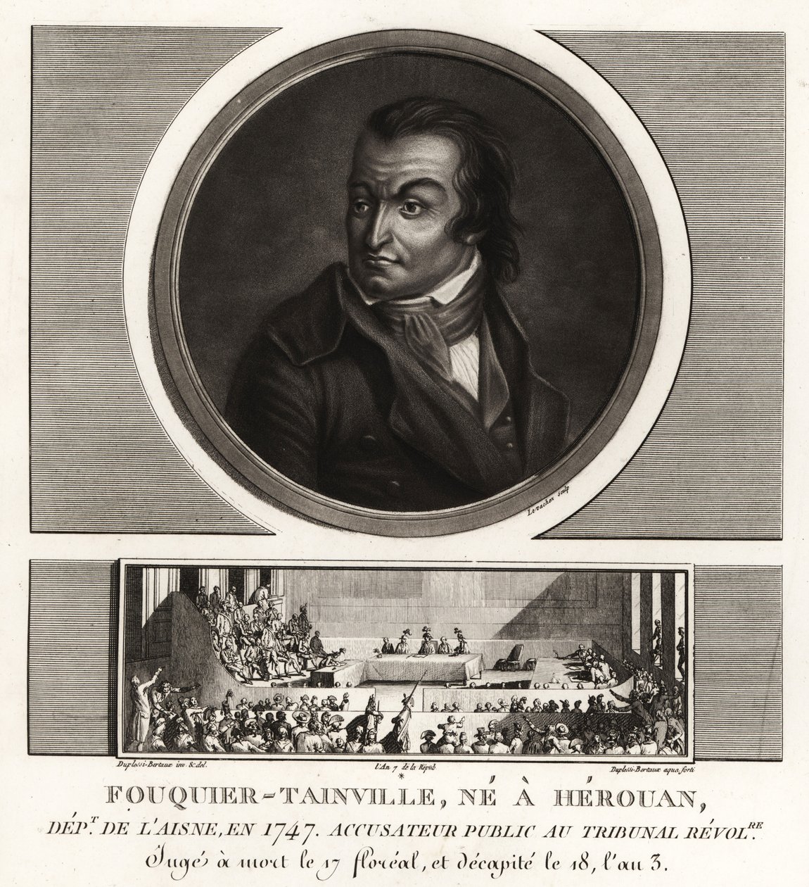 Antoine Quentin Fouquier-Tainville, prokurator, Trybunał Rewolucyjny, zgilotynowany 1795 autorstwa Unbekannt