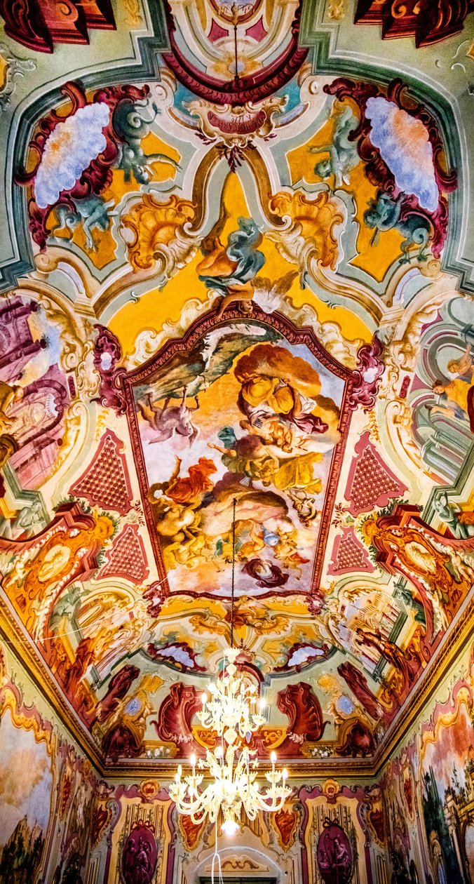 Pokój Arkadia z freskami Domenico Carelli, Palazzo Ducale, Martina Franca, Apulia, Martina Franca, Apulia, Włochy, Europa (zdjęcie) autorstwa Unbekannter Künstler