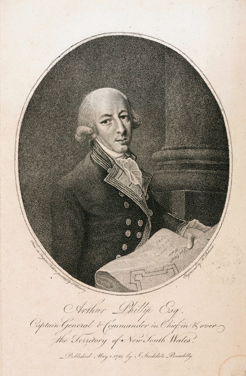 Arthur Phillip, brytyjski dowódca marynarki wojennej, ok. 1789 autorstwa Unbekannt