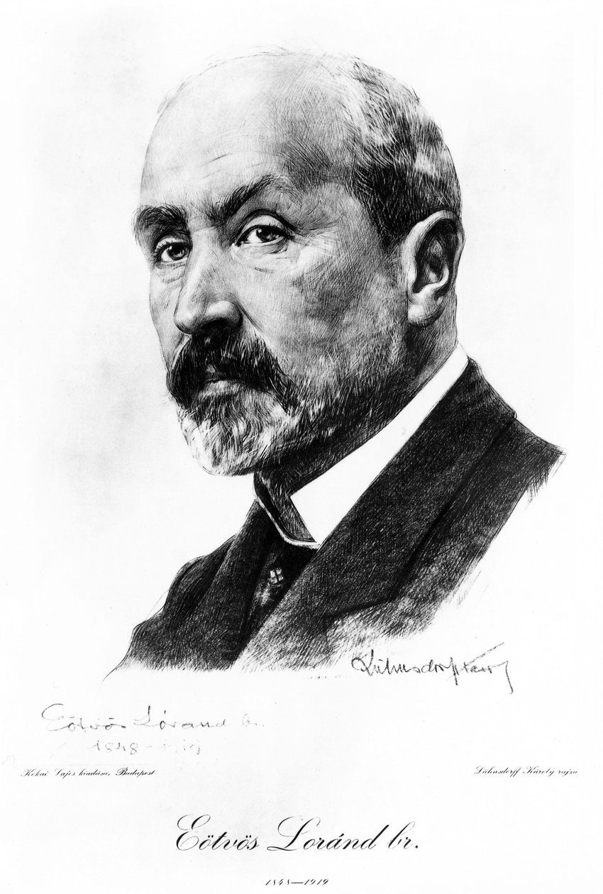 Baron Lorand Von Eotvos, węgierski fizyk, ok. 1900 autorstwa Unbekannt