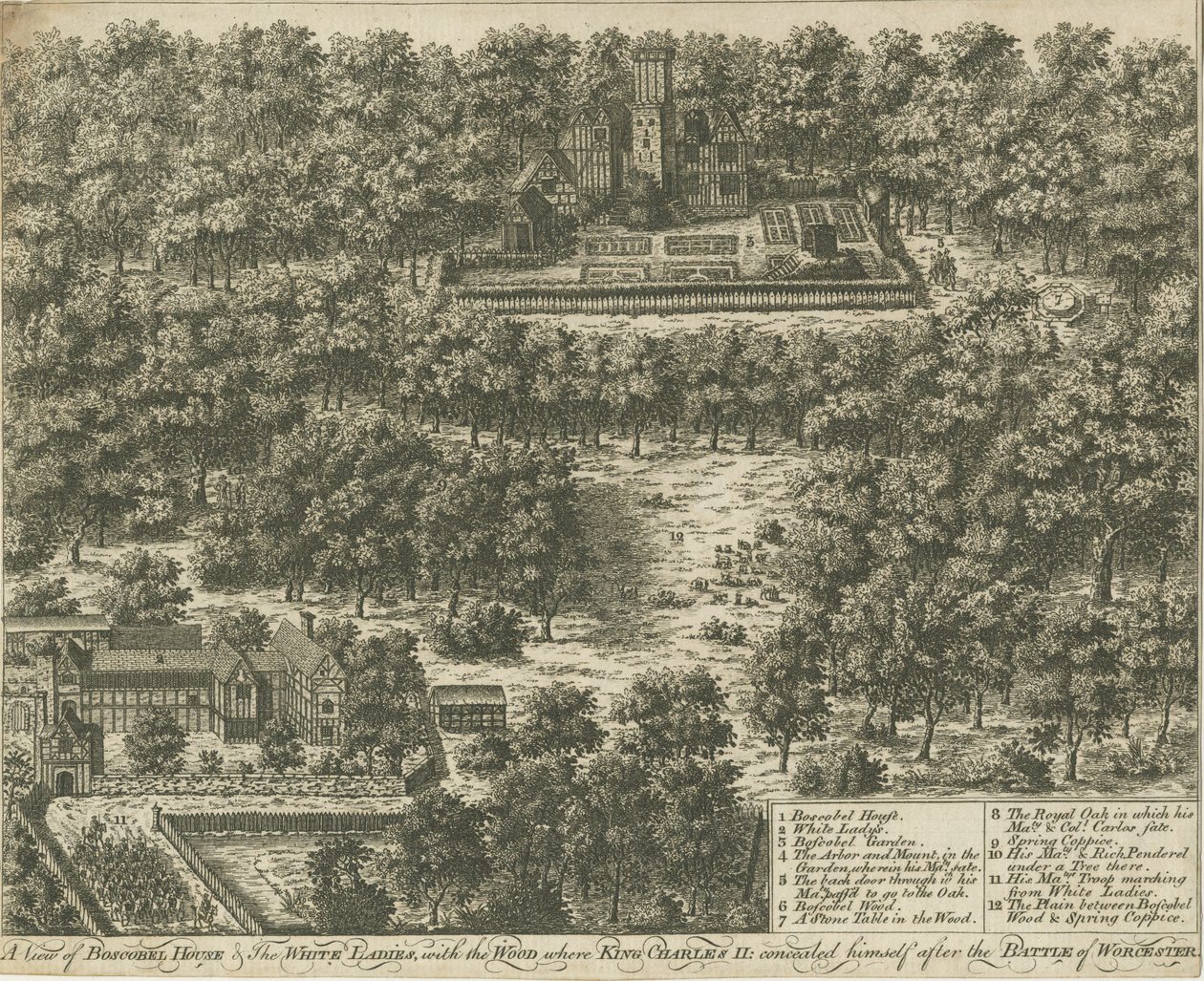 Boscobel House: grawerowanie, bd [1769] autorstwa Unbekannt