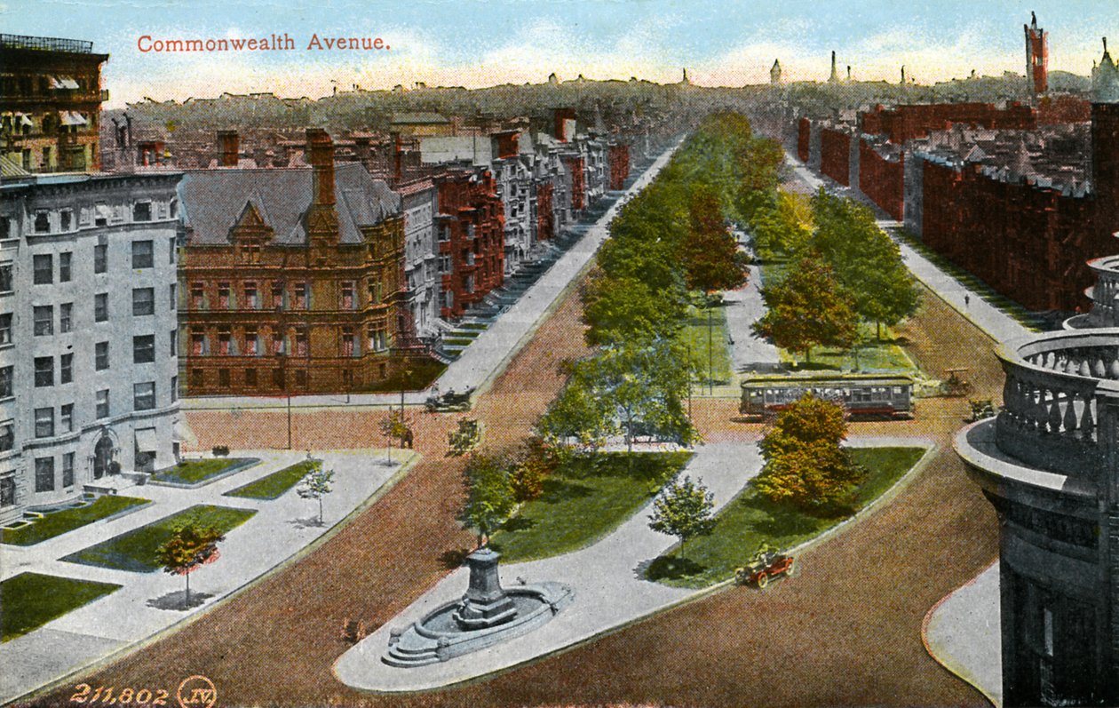 Boston: Commonwealth Avenue autorstwa Unbekannter Künstler