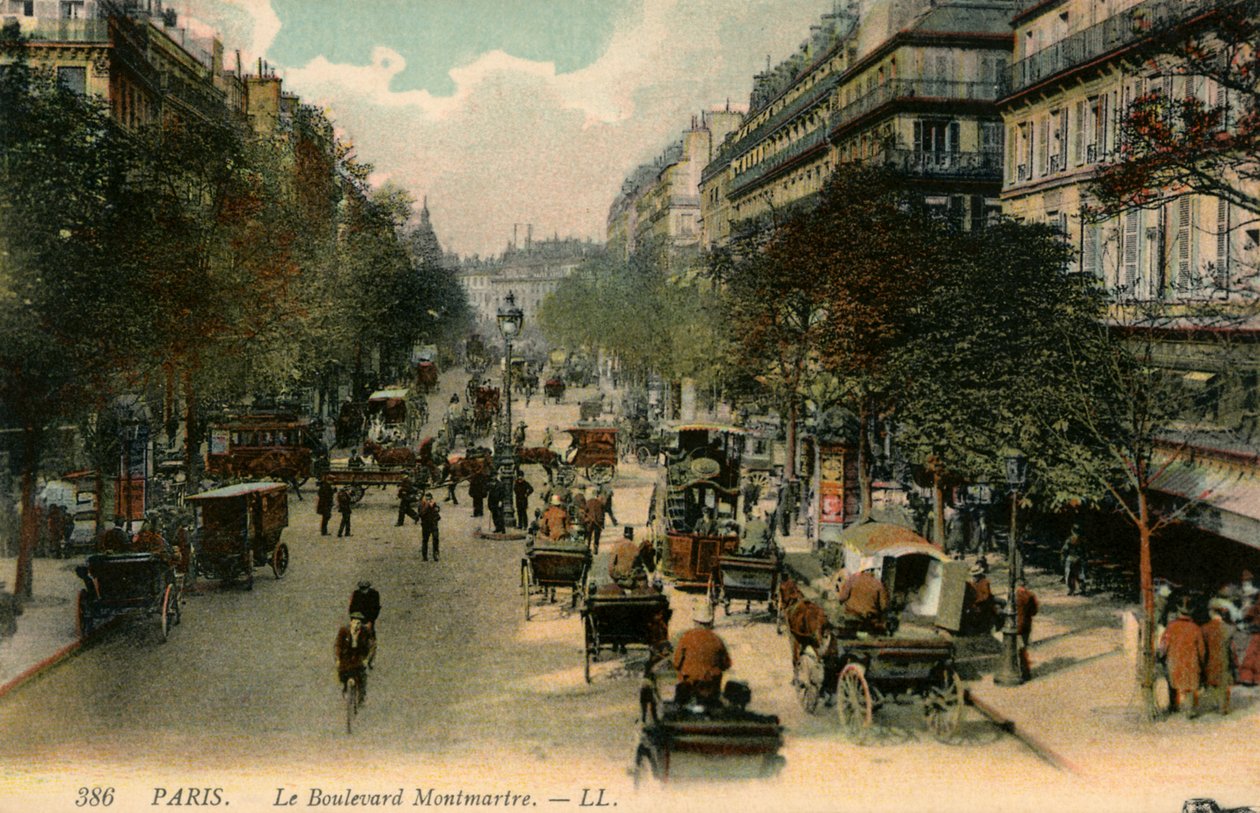 Boulevard Montmartre, Paryż autorstwa Unbekannter Künstler