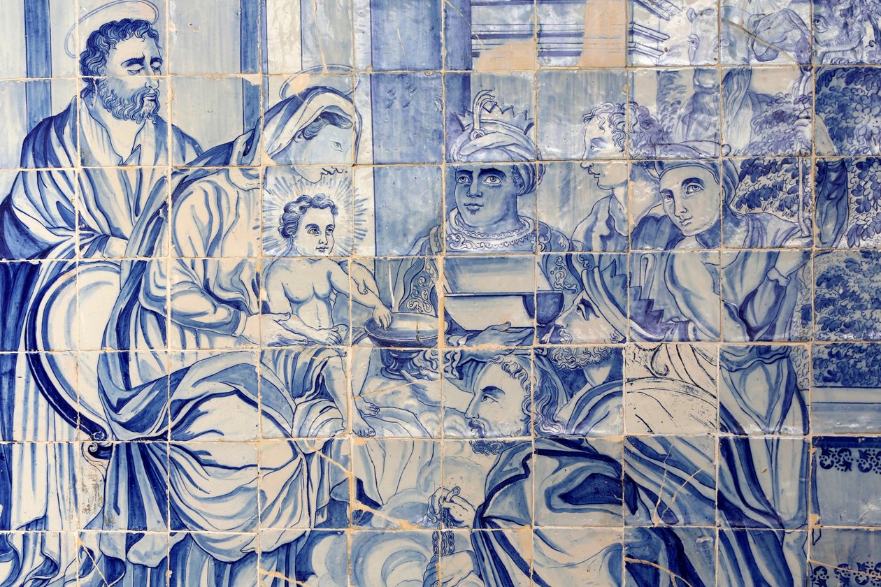 Brazylia, Bahia, Salvador: Azulejo w kościele Bonfim: Epiphan autorstwa Unbekannt