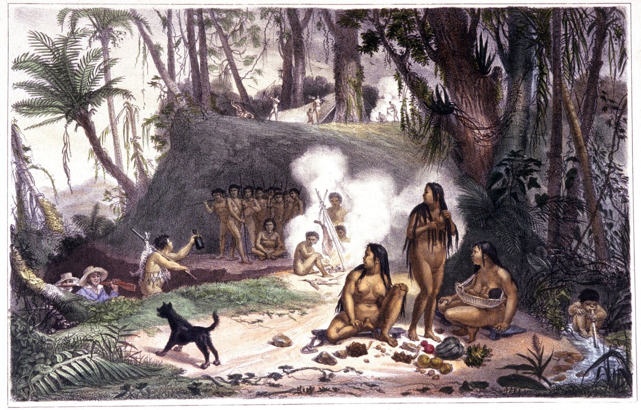 Brazylia. Obóz Indian Cabocle w Cantagallo autorstwa Unbekannter Künstler