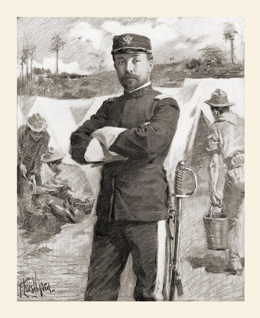 Generał brygady Frederick Funston z 20. Ochotników Kansas tuż po awansie za odwagę Frederick N. Funston autorstwa Unbekannt