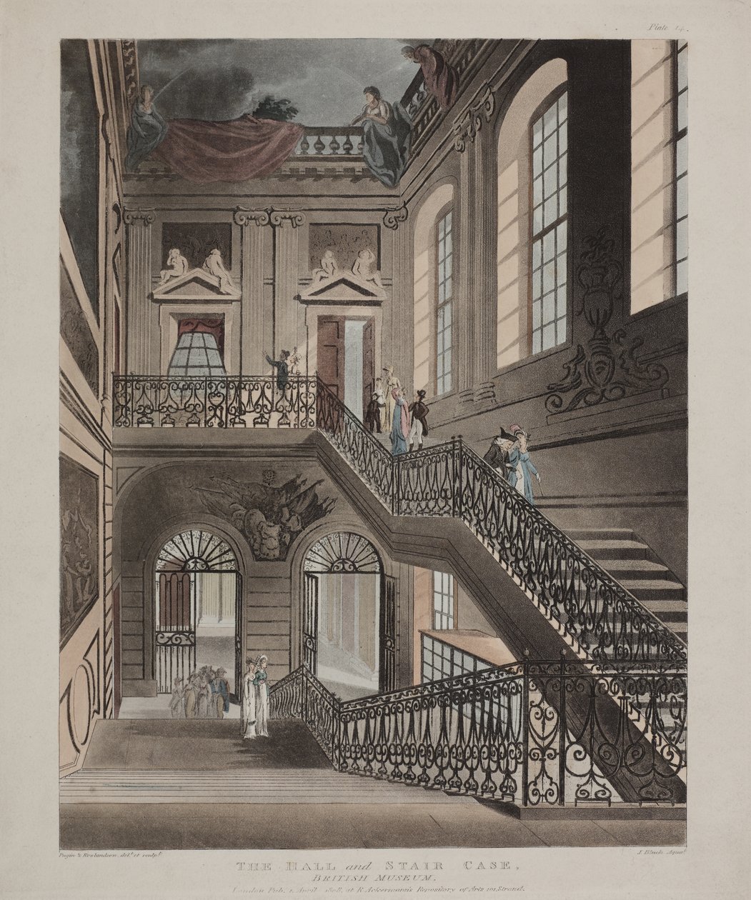 Muzeum Brytyjskie, Holborn, 1808 autorstwa Unbekannt