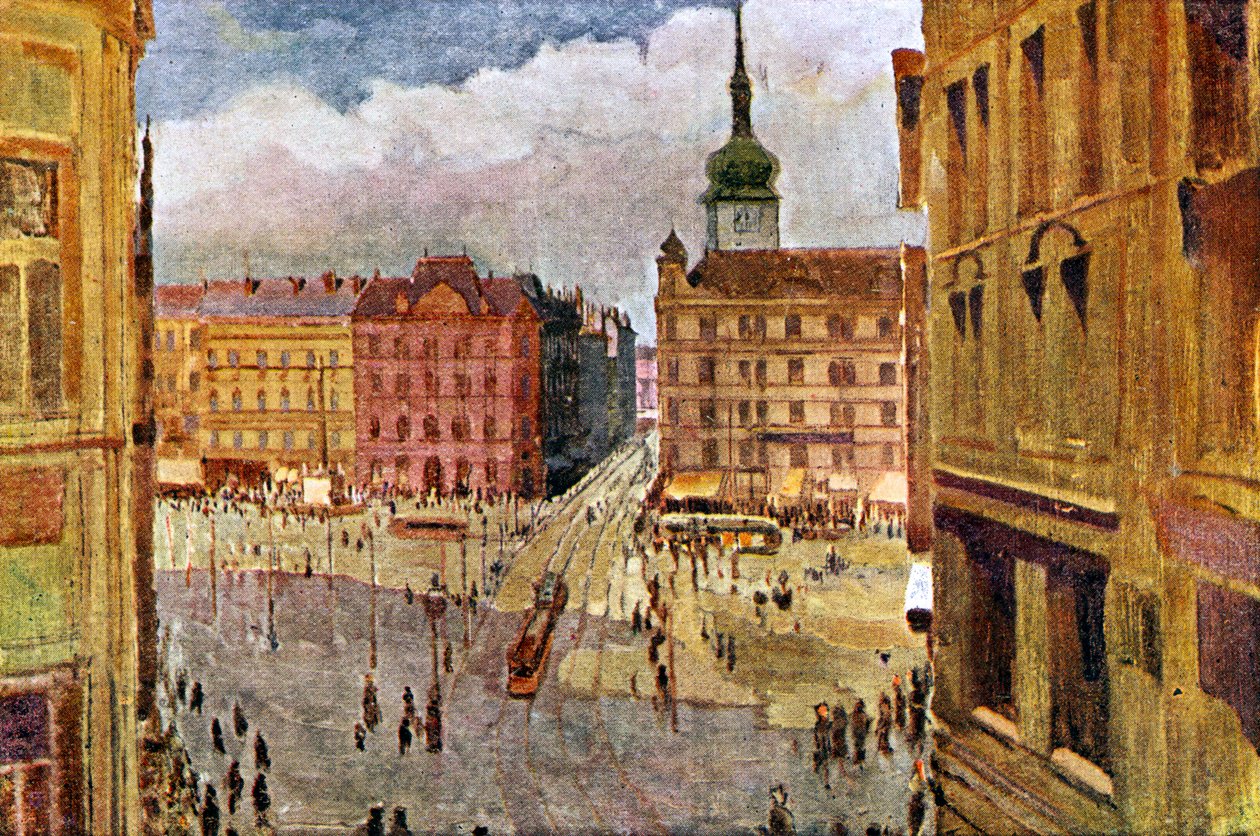 Brno - czeskie miasto na początku XX wieku (druk) autorstwa Unbekannter Künstler