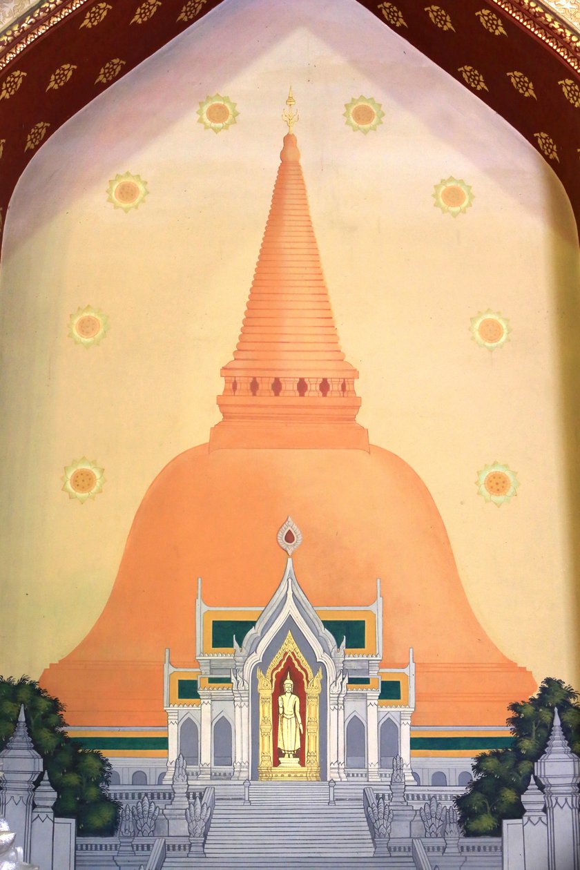 Budda. Marmurowa Świątynia. Co benchamabofit dooshitavanaram ratchavaraviharn. 1899. Bangkok. Tajlandia autorstwa Unbekannt