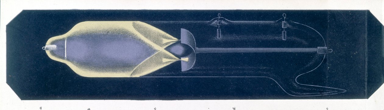 CROOKES - ILUSTRACJE Fluorescencja wywołana promieniami katodowymi w gazie Fluorescencja wywołana promieniami katodowymi w rurze wyładowczej autorstwa Unbekannt