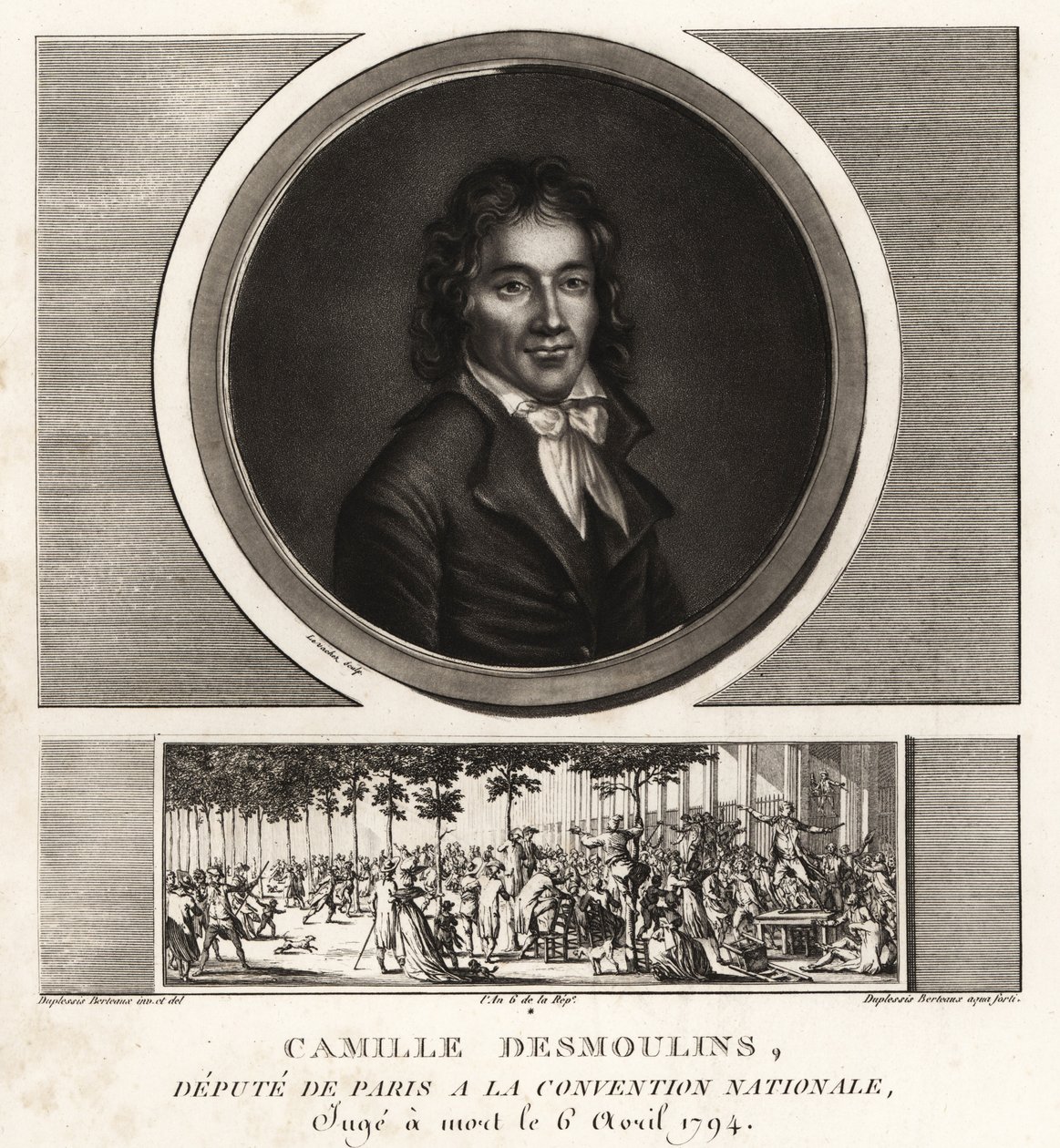 Camille Desmoulins, deputowany paryski na Zjeździe Krajowym, d autorstwa Unbekannt