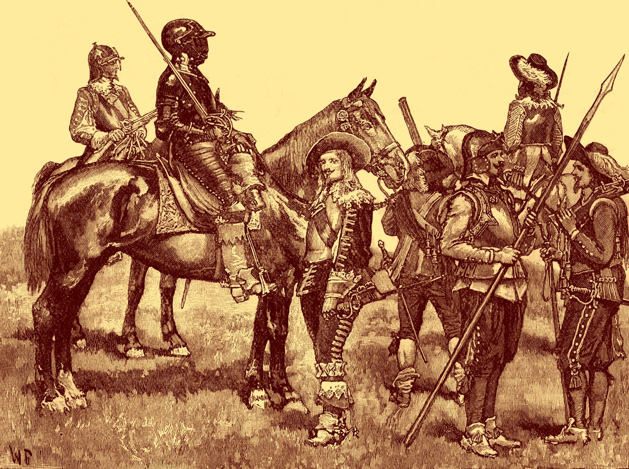 Cavalier Soldiers - polimento de guerra civil inglês autorstwa Unbekannter Künstler