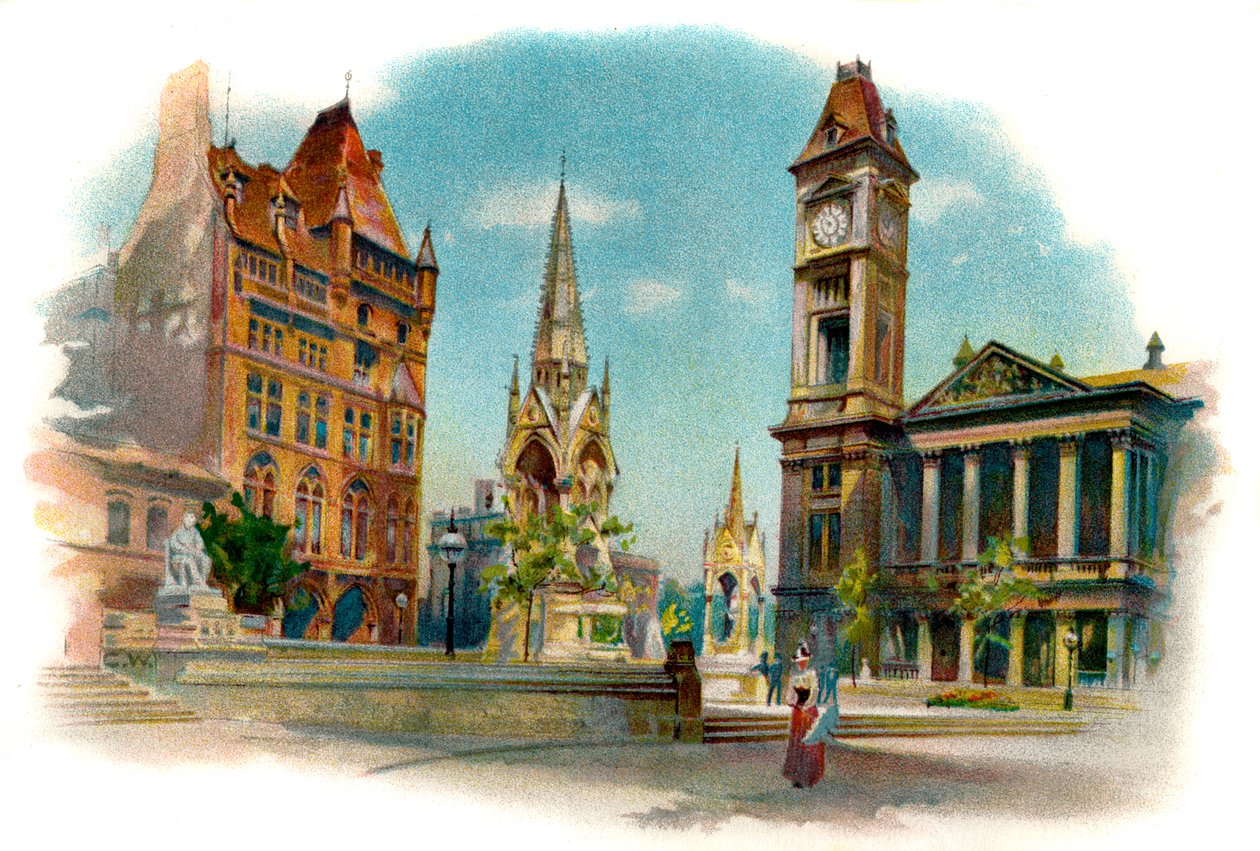 Chamberlain Square w Birmingham autorstwa Unbekannter Künstler