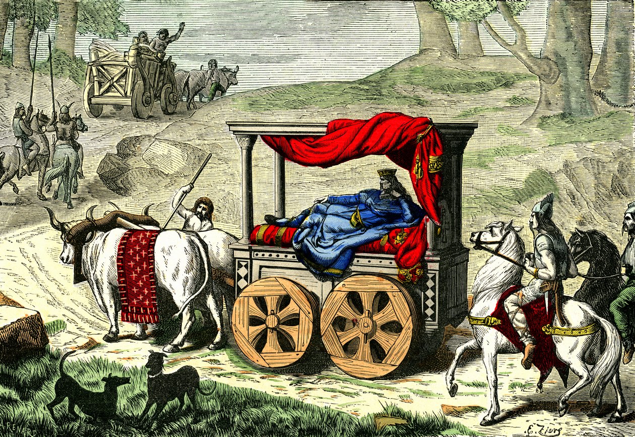 Rydwan galijskiego króla, ok. 1850-86 (ilustracja) autorstwa Unbekannter Künstler