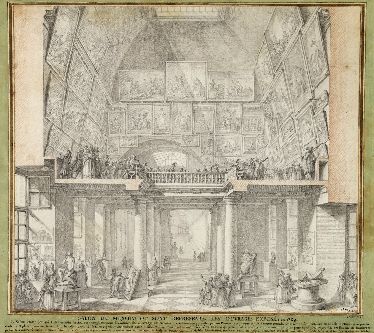 Charles de Wailly - Salon paryski, 1789 lpdp 82552-1 autorstwa Unbekannter Künstler