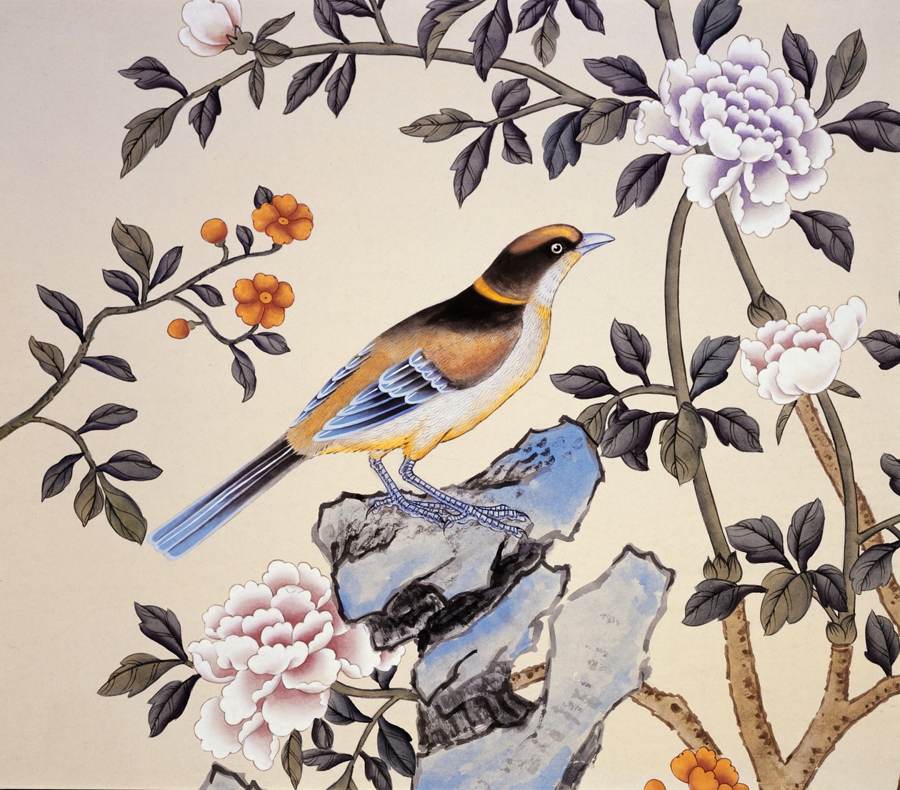 Tapeta Chinoiserie, Marble Hill House, Twickenham, Richmond, Middlesex, Wielka Brytania autorstwa Unbekannter Künstler