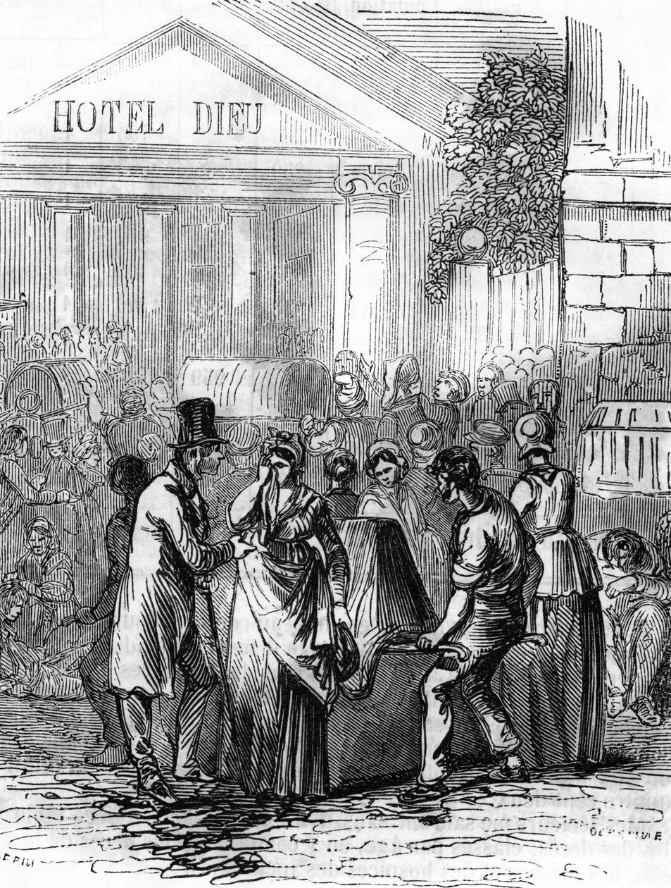 Epidemia cholery we Francji w 1832 r autorstwa Unbekannter Künstler