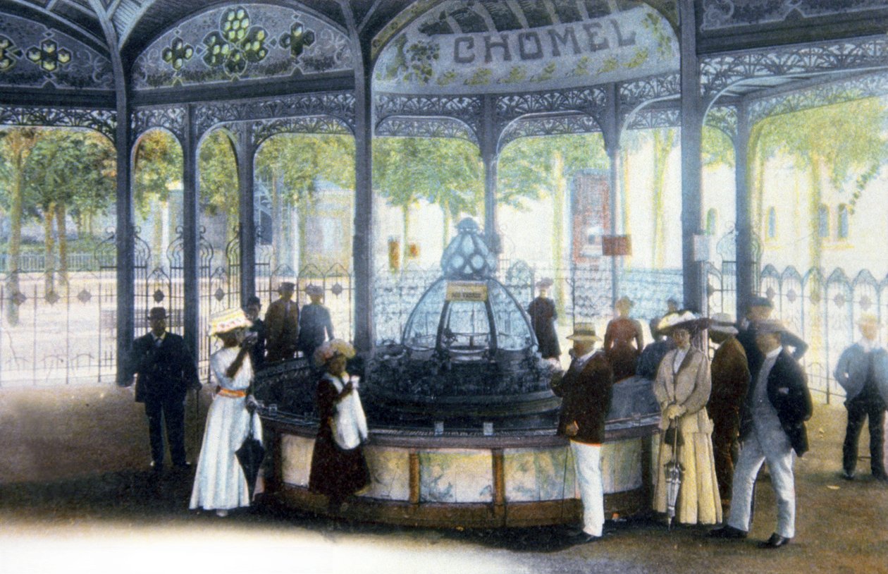 Źródło Chomel w Vichy, ok. 1910 r. (pocztówka) autorstwa Unbekannter Künstler