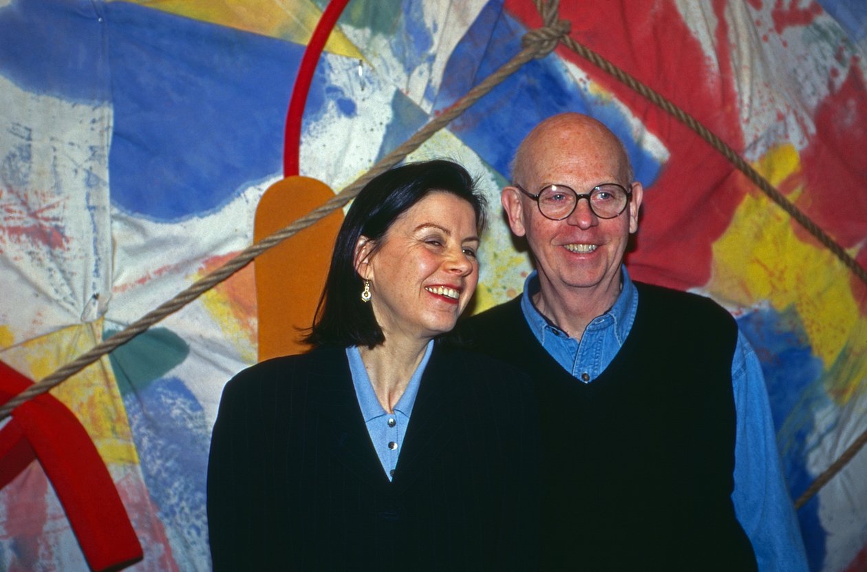 Claes Oldenburg, szwedzki artysta popowy, z żoną Coosje van Bruggen w Bonn, Niemcy 1996 autorstwa Unbekannter Künstler