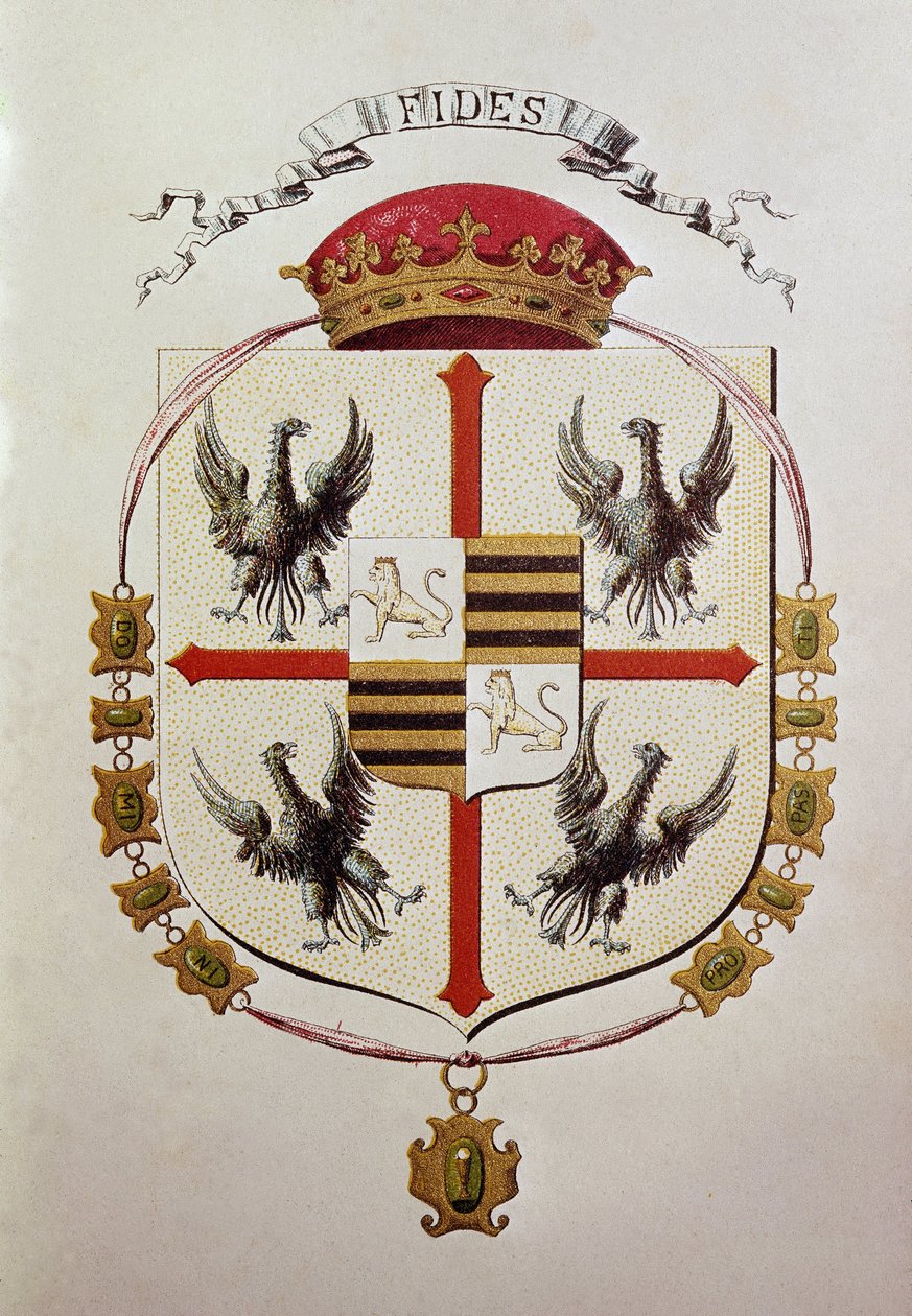 Herb rodziny Gonzaga (grafika) autorstwa Unbekannter Künstler