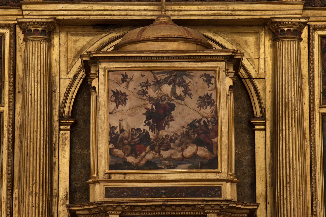 Kolegiata św. Wnętrze. Ołtarz główny. Szczegół. Środek. Obraz. Olej na agacie. 1624. autorstwa Unbekannt