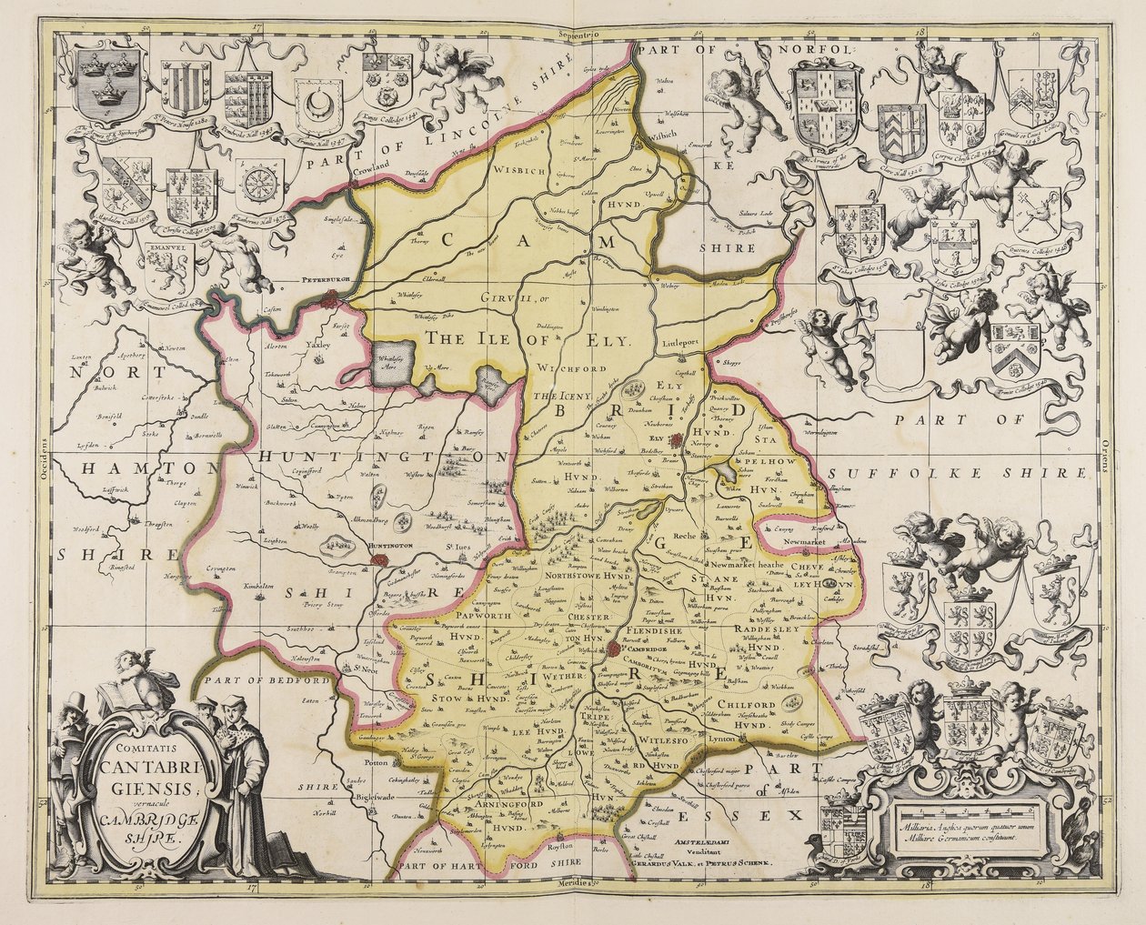 Comitatis Cantabrigiensis vernacule Cambridge Shire autorstwa Unbekannter Künstler