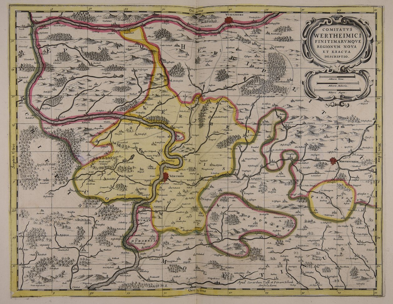 Comitatus Wertheimici finitimarumque regionum noua et exacta descriptio autorstwa Unbekannter Künstler