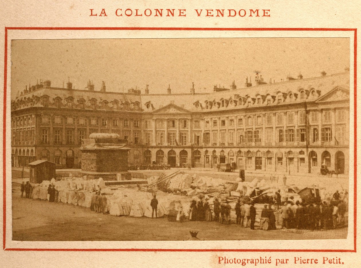 Commune de Paris (1871): zniszczenie kolumny Vendome w maju 1871. Zdjęcie Pierre