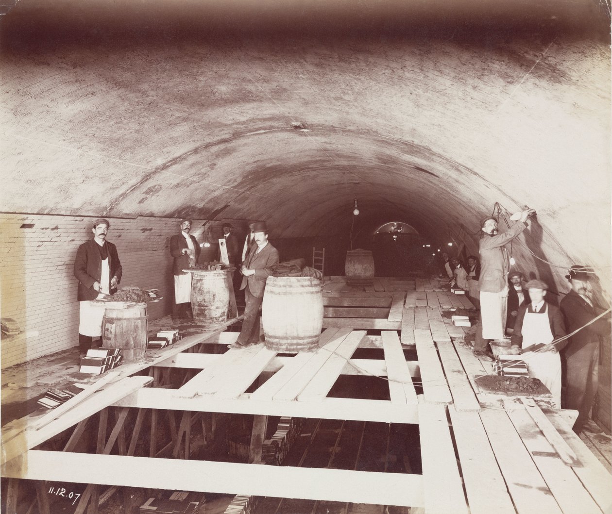 Budowa, tunele Budowa tunelu Rotherhithe, Londyn autorstwa Unbekannt