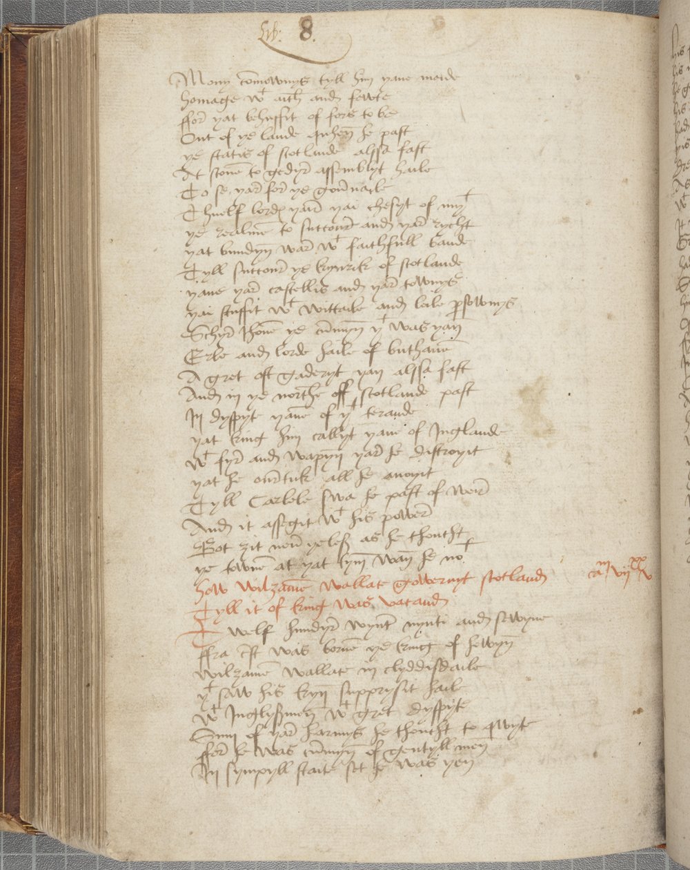 Kopia Kroniki Andrzej z Wyntoun, Fol 319 verso, ok. 1550 (tusz na papierze) autorstwa Unbekannt
