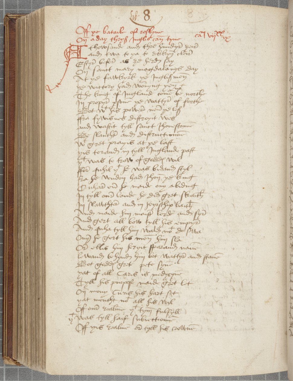 Kopia Kroniki Andrzej z Wyntoun, Fol 325 verso, ok. 1550 (tusz na papierze) autorstwa Unbekannt