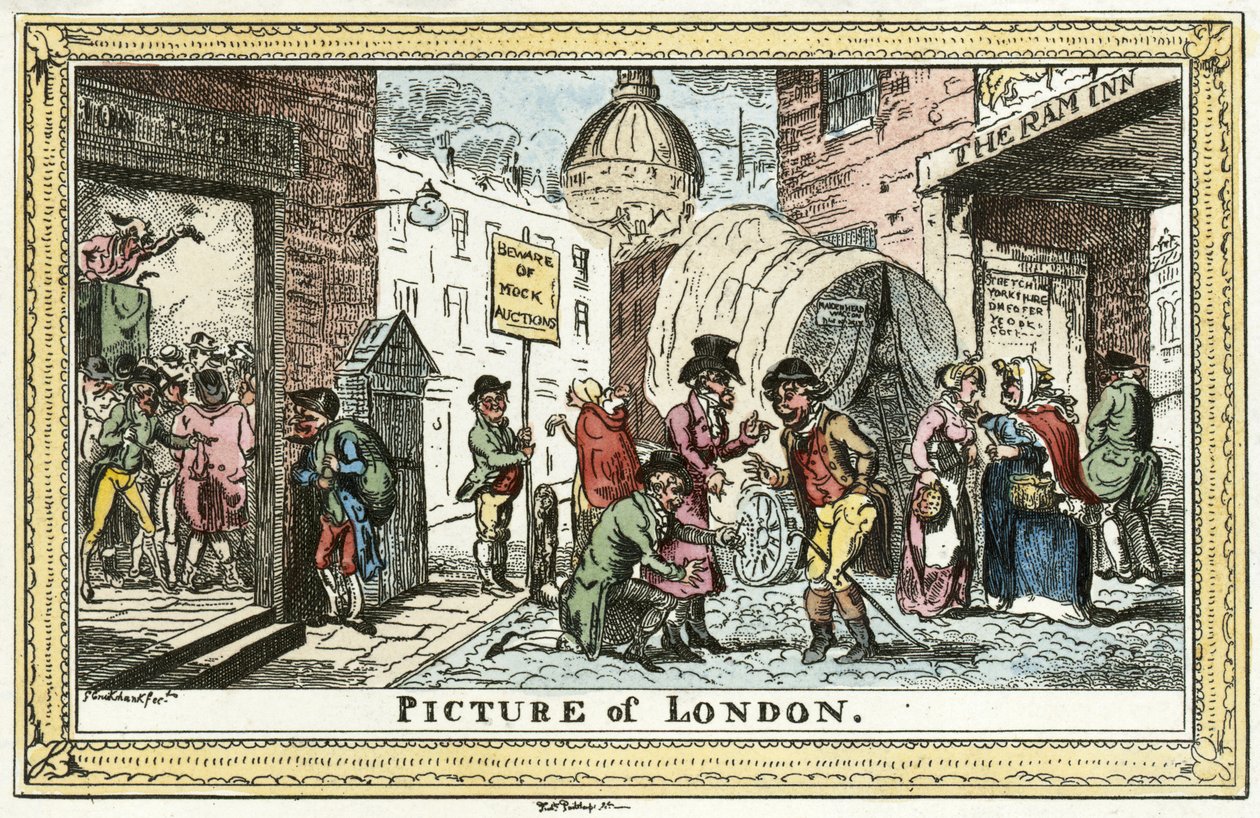 Cruikshank — obraz Londynu autorstwa Unbekannter Künstler