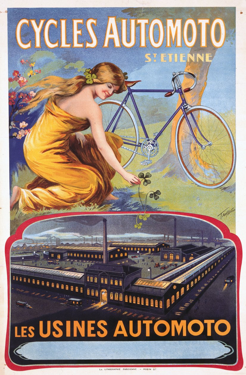 Cykle Automoto St Etienne – Fabryki samochodów Automoto, ok. 1914 r. autorstwa Unbekannt