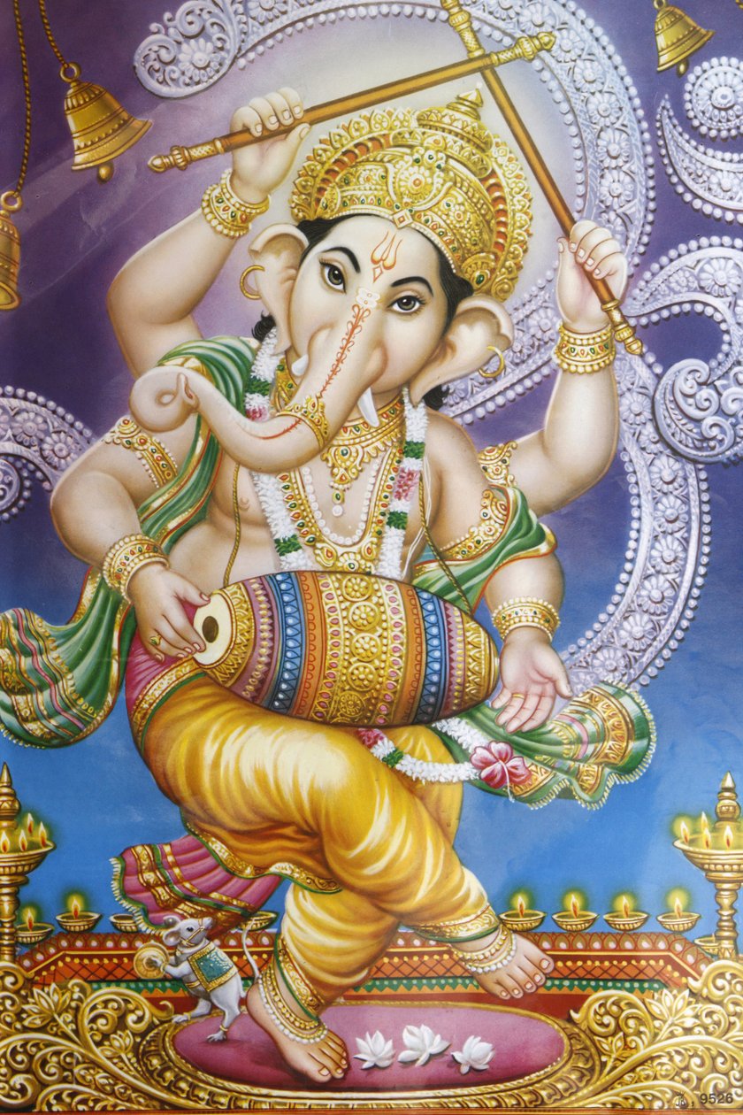 Tańczący obraz Ganesha, Rishikesh, Indie autorstwa Unbekannt