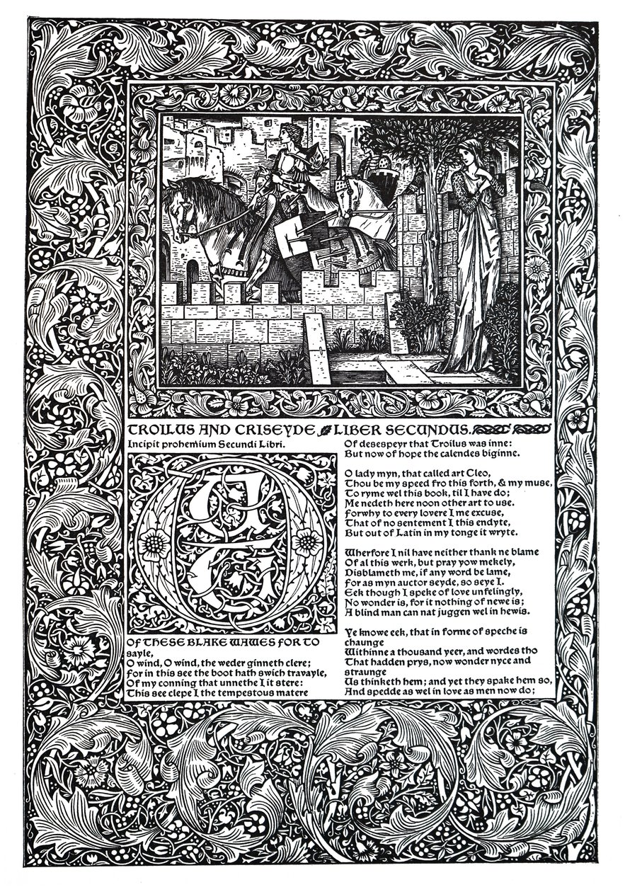 Dekoracyjny wiersz Geoffreya Chaucer autorstwa Unbekannt