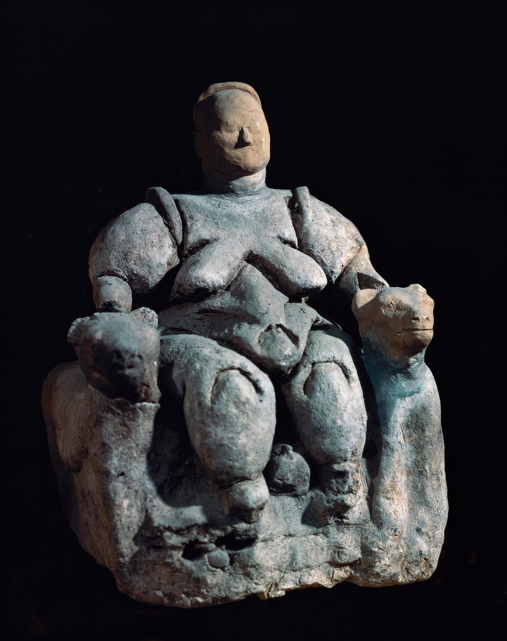 Deesse mere, statue de terre cuite. 8000-6000 AD pochodzące z Catal Huyuk autorstwa Unbekannt