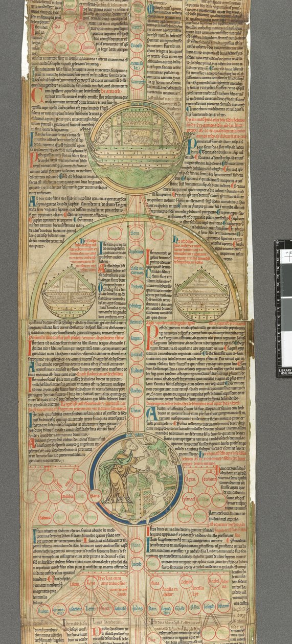 Fragment rondla z Piotra z Poitiers, kompendium historiae in genealogia Christi (Pergamin) autorstwa Unbekannter Künstler