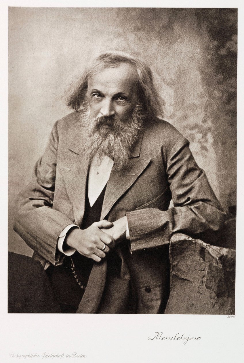 Dymitr Iwanowicz Mendelejew, rosyjski chemik, od 1905 autorstwa Unbekannt