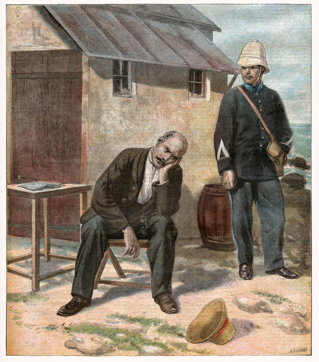 Sprawa Dreyfusa. 1896 (grawerowanie) autorstwa Unbekannter Künstler