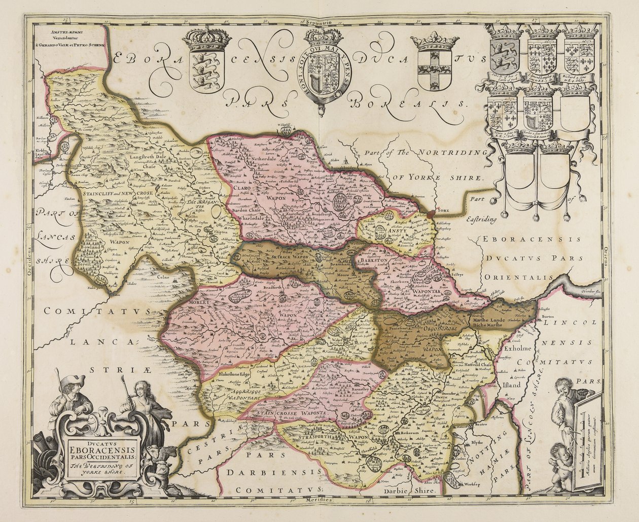 Ducatus Eboracensis pars occidentalis  Zachodnia jazda Yorke shire autorstwa Unbekannter Künstler