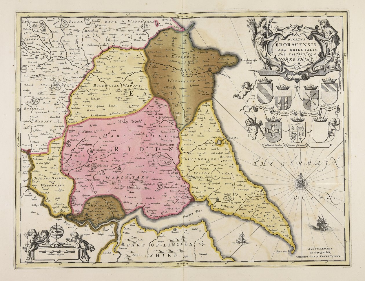 Ducatus Eboracensis pars orientalis  Wschodni władca Yorke shire autorstwa Unbekannter Künstler