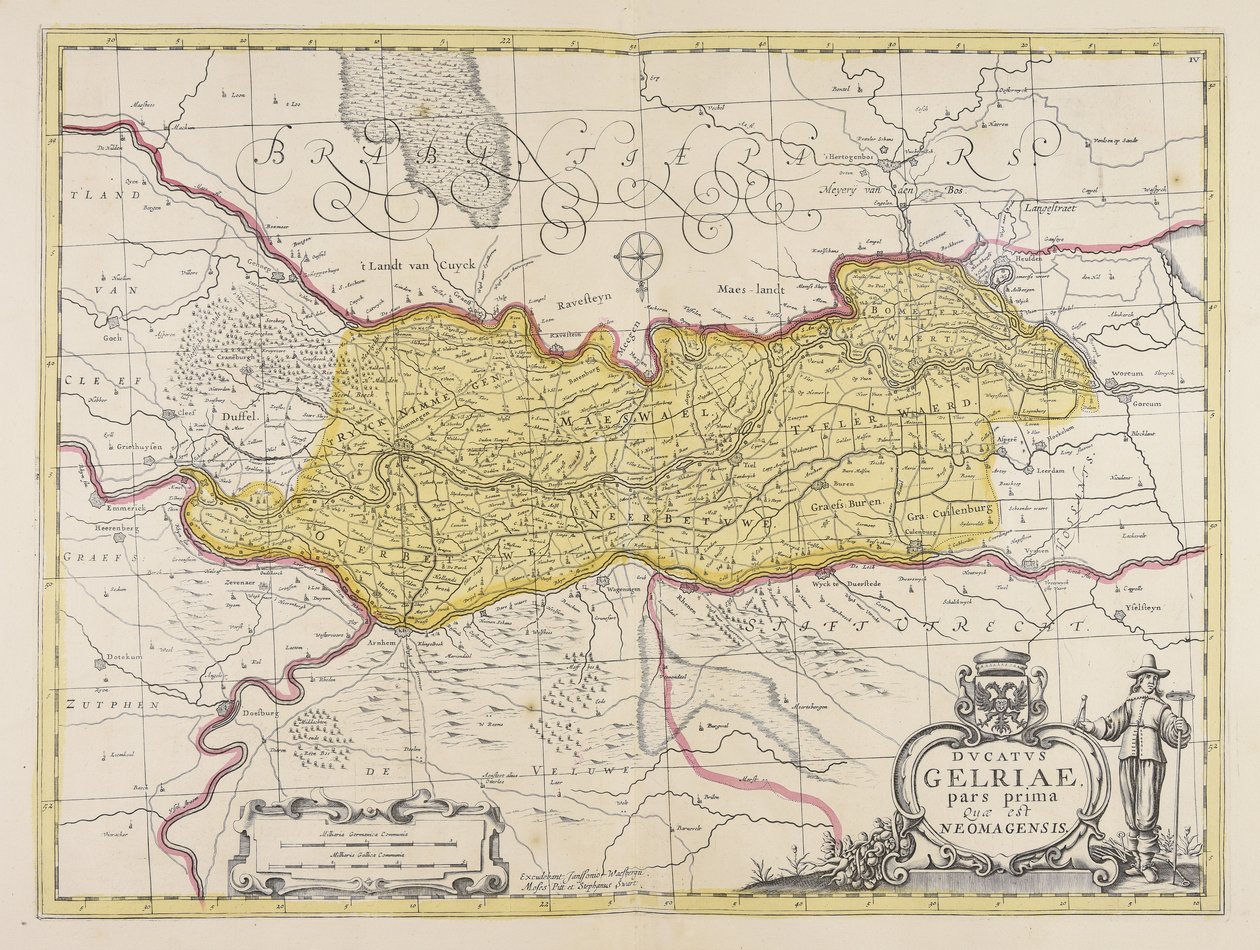 Ducatus Gelriae pars prima quae est Neomagensis auctore Bartholdo Wicheringe. autorstwa Unbekannter Künstler