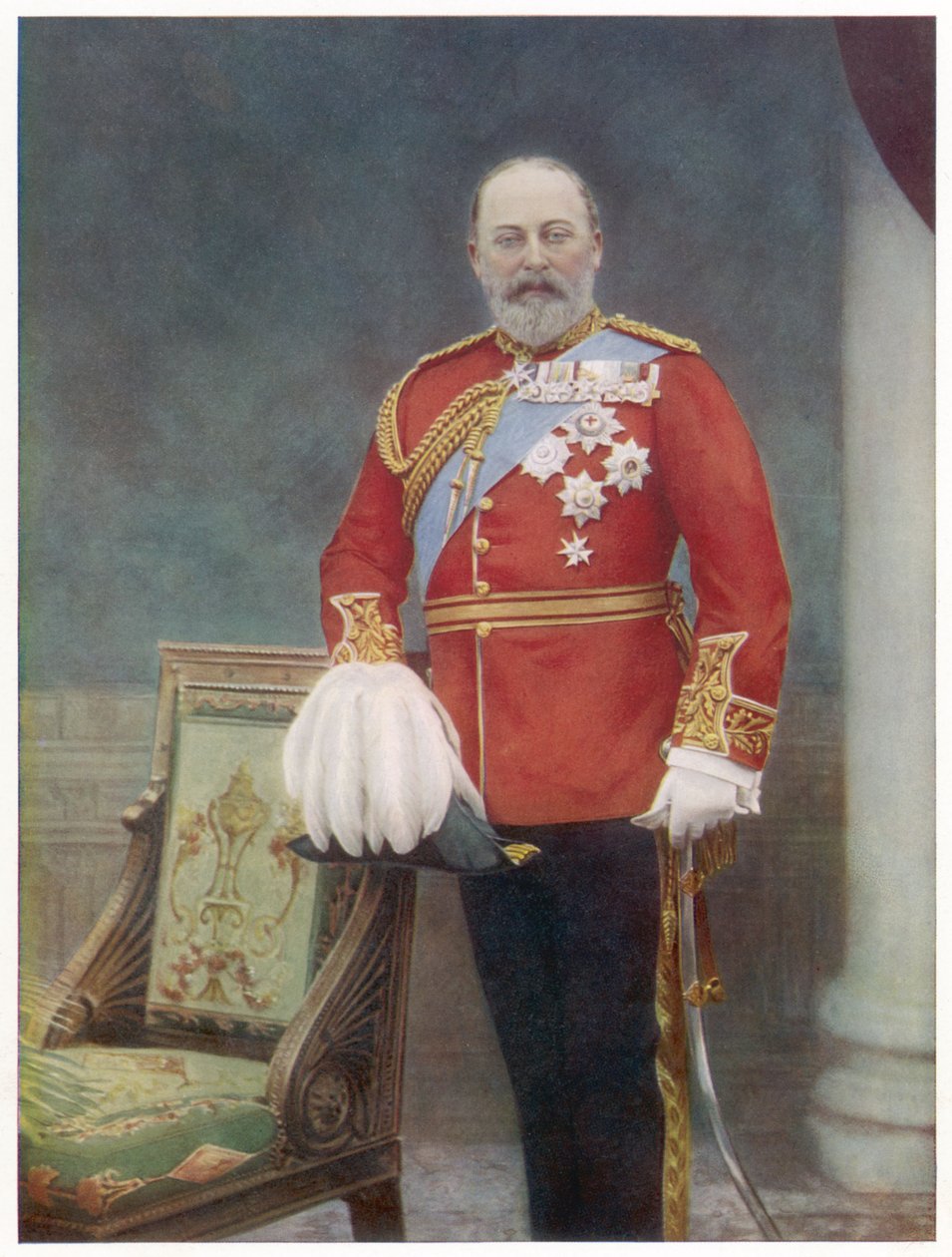 Edward VII (1841-1910) król Anglii w latach 1901-1910, fot. Downey autorstwa Unbekannter Künstler