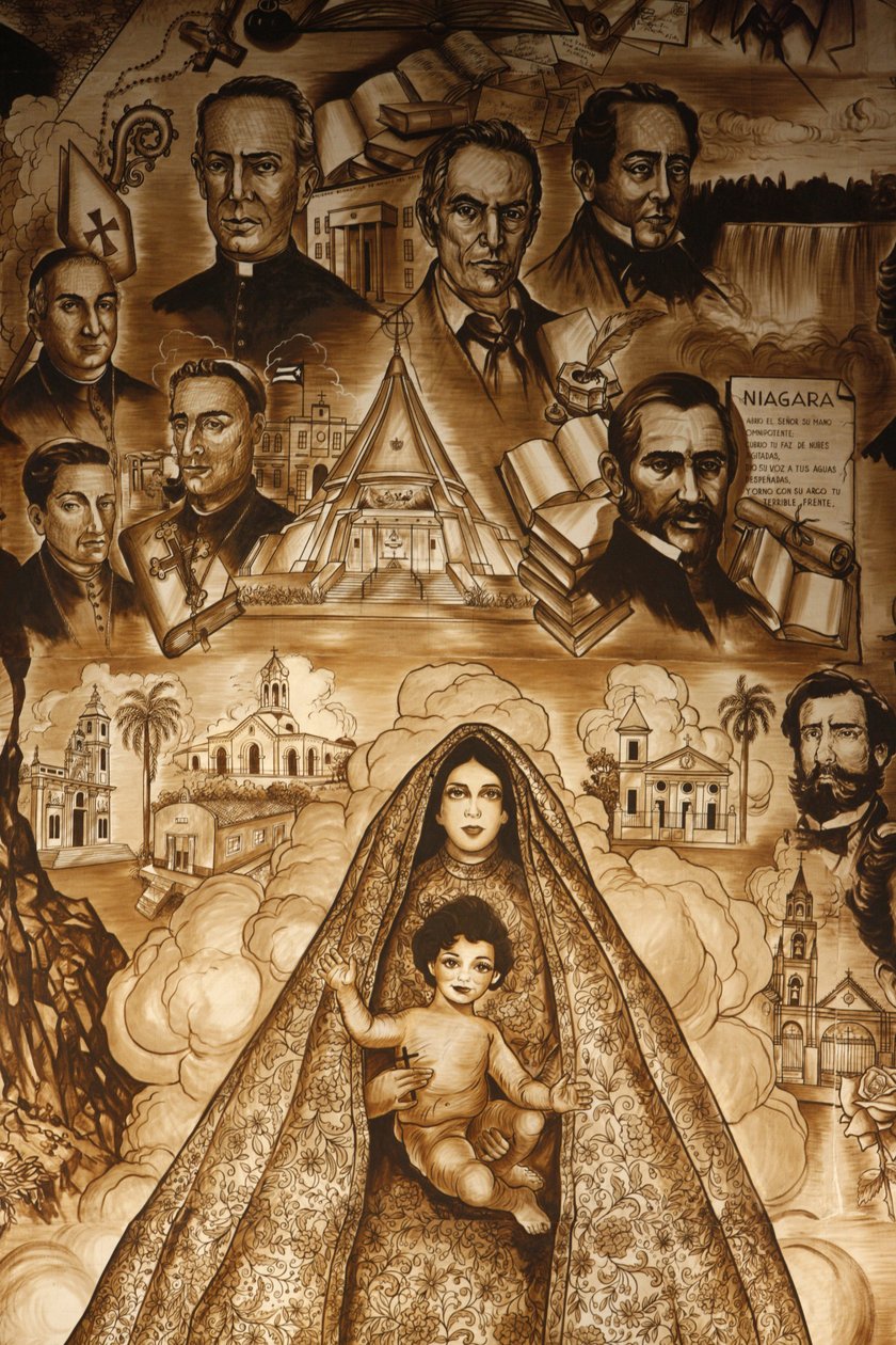 Mural Ermitażu, fresk w kościele Ermita de la Caridad, Miami, Etats-Unis autorstwa Unbekannt