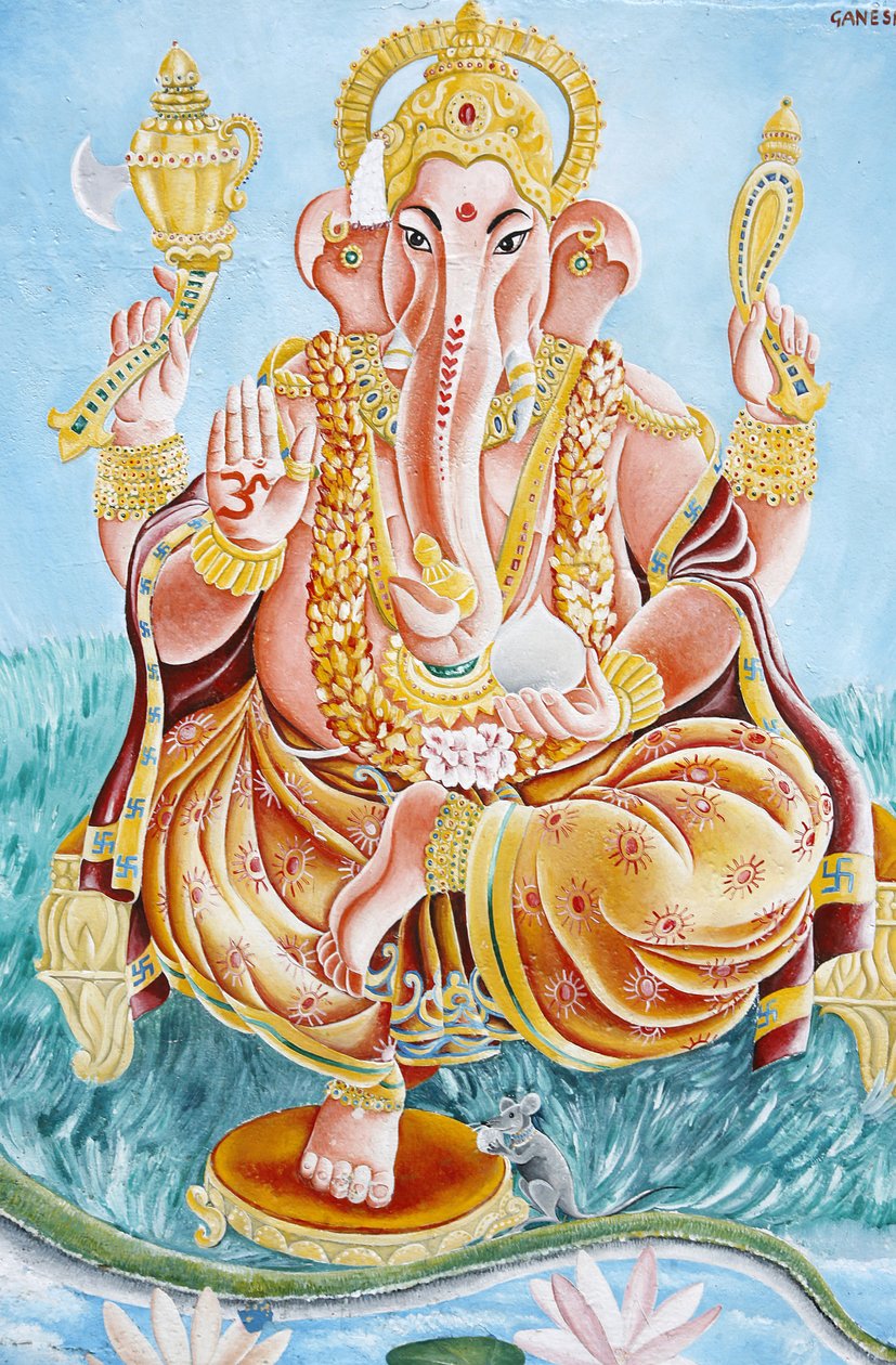 Hinduski bóg z głową słonia Ganesh, Katmandu, Nepal autorstwa Unbekannt