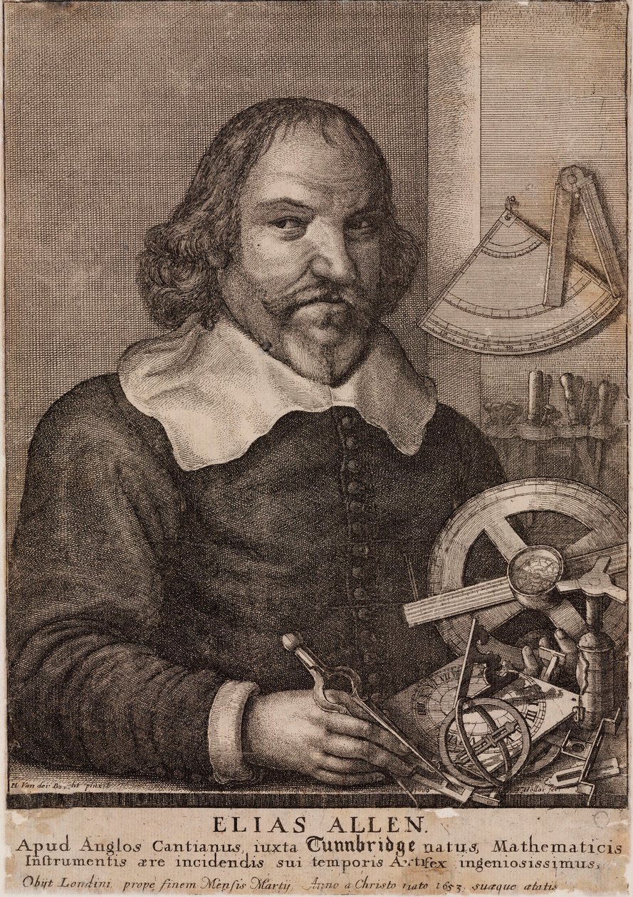 Elias Allen, matematyk i twórca instrumentów, ok. 1630 autorstwa Unbekannt