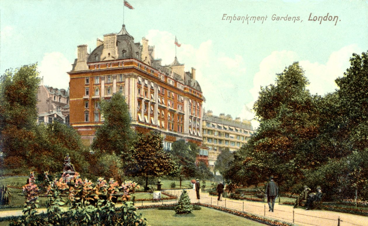 Embankment Gardens London (pocztówka) autorstwa Unbekannter Künstler