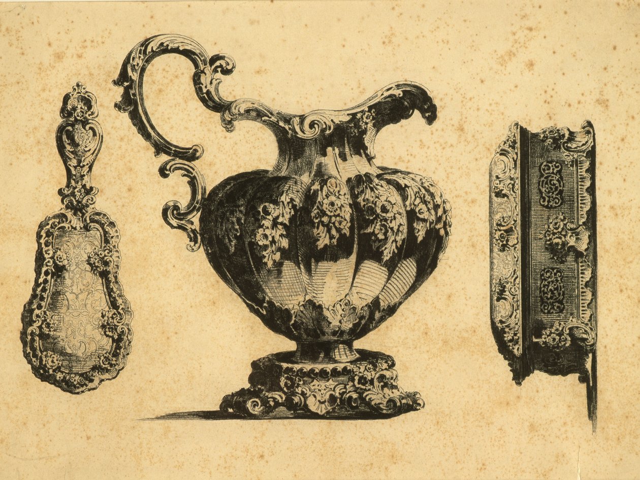 Grawer przedstawiający trzy akcesoria kosmetyczne autorstwa księcia Pawła (Pawła) Grigoriewicza Demidoffa (1738-1821) autorstwa Unbekannt