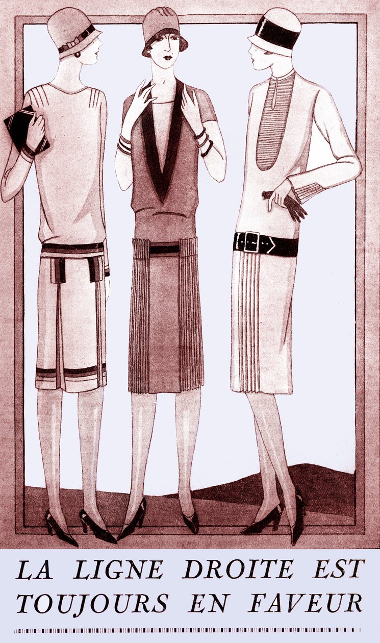 Moda: sukienki na wiosnę 1928 autorstwa Unbekannter Künstler